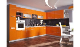 Кухня Пелагея МДФ (Оранжевый металлик)